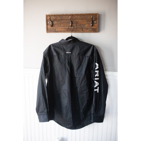Ariat Shirt Mens XXL Black Team Logo Twill Long Sleeve Button Top NEW - Picture 3 of 3